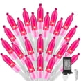 thumbnail image 1 of Cadena de luces Brightown de 12 m, 100 LED, color rosa, 8 modos, 120 V, 1 of 7