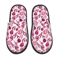 thumbnail image 2 of KLL Tulips Flowers Slippers for Women Men House Slip on Indoor Outdoor Bedroom Furry Fleece Lined Ladies Comfy Anti-Skid Rubber Hard Sole-Large, 2 of 8