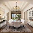 thumbnail image 2 of Vanity Art Lantern 8 Lights Modern Geometric Chandelier Lighting Farmhouse Candle Ceiling Light Fixtures for Living Room Kitchen Dining Room MLT2208LT-EP-BK, 2 of 8