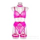 thumbnail image 1 of Conjunto de 6 piezas de fajas sexys de malla 40 y color sólido, 1 of 6