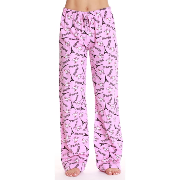 Just Love Plaid Women's Pajama Pants - Soft Sleepwear for Comfortable Nights (Pink - Paris Poodle, 3X)