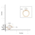 thumbnail image 4 of ANGARA Solitaire Japanese Akoya Cultured Pearl Bypass Ring with Diamonds in 14K Rose Gold for Women | June Birthstone, Birthday, Anniversary, Jewelry Gift for Women | Pearl Ring, 4 of 8
