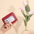 thumbnail image 6 of SENDEFN Leather Credit Card Holder Wallet for Women RFID Small Zipper Card Case with ID Window, 6 of 6
