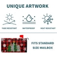 thumbnail image 4 of Merry Christmas Red Plaid Tree Mailbox Covers Magnetic Red Winter Tree Outdoor Mailbox Cover Standard Size 25.5 x 21 Snowflakes Holiday Mailbox Wrap Post Letter Box Cover Decor for Home Garden, 4 of 6