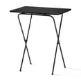 Mainstays 5Piece Folding Tray Table Set with Stand, Black