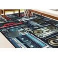 thumbnail image 2 of Boombox Rugs, Retro Audio Cassette Rugs, Man Cave Rugs, Office Rugs, Home Decor Rugs, Small Rugs, Music Room Rug, Large Rugs, Modern Rugs, 3.9'x5.9' - 120x180 cm, 2 of 8