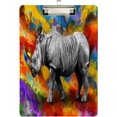 thumbnail image 1 of FMSHPON Artist Rhinoceros Colors Painting Clipboard Hardboard Wood Nursing Clip Board and Pull for Standard A4 Letter 13x9 inches, 1 of 5