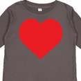 thumbnail image 4 of Inktastic Red Heart Boys or Girls Long Sleeve Toddler T-Shirt, 4 of 5