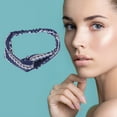 thumbnail image 3 of Unique Bargains 1 Pc Fashion Love Sea Pattern Cross Elastic Hairband for Women Navy Blue, 3 of 6