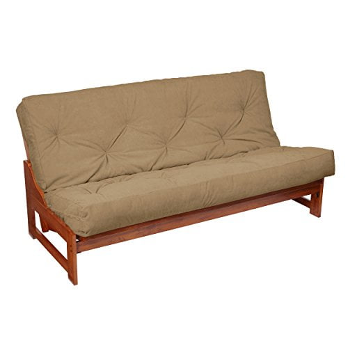 Mozaic Gel Pocket Coil Full Size 10 Inch Khaki Suede Futon Mattress Walmart Com Walmart Com