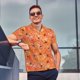 thumbnail image 4 of Fotbe Spider Camiseta Polo de Golf para Hombre con Estampado – Camisa Deportiva Transpirable con Cuello Abotonado-Small, 4 of 6