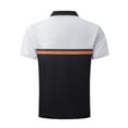 thumbnail image 4 of XDZJLR Polo Shirts For Men Leisure Fashion Design Lapel Button Short Sleeve Tops Blouse Black Xxl, 4 of 9