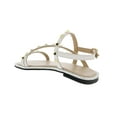 thumbnail image 4 of Ventutto White Riveted Embellished Strappy Sandals-9 for womens, 4 of 5