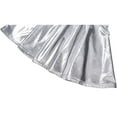 thumbnail image 6 of MRULIC skirts for women Flared Casual Pleated Fashion ALine Women's Skirt Mini Shiny Skirt Silver + S, 6 of 8