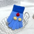 thumbnail image 1 of Guantes para niños, cálidos, de invierno, con forro polar, gruesos, de cinco dedos, multidedos, para niñas, de dedos completos, resistentes al frío, 1 of 6