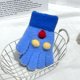 thumbnail image 1 of Guantes para niños, cálidos, de invierno, con forro polar, gruesos, de cinco dedos, multidedos, para niñas, de dedos completos, resistentes al frío, 1 of 6