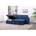thumbnail image 7 of Alexent 3-Seater Reversible Sofa with Pull-Out Couch, Sleeper Sofa with Storage Recliner, Small Sectional Sofa for Living Room, Bedroom, Apartment, Navy Blue, 7 of 7