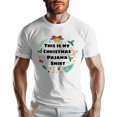 thumbnail image 1 of Camisetas para hombre, camiseta navideña de algodón con cuello redondo, estrellas, campanas y copos de nieve., 1 of 8