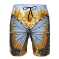 thumbnail image 3 of Logiee Vibrant Butterfly And Sunflowers Print Mens Swim Trunks Quick Dry Board Shorts,Breathable Hawaii Beach Shorts Swimwear Bathing Suits-3X-Large, 3 of 6
