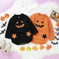 thumbnail image 2 of Baby Boy Girl Halloween Outfits Newborn Pumpkin Knitted Romper Fall Winter Bubble Sweater Bodysuit Jumpsuit Cute One Piece Clothes, 2 of 7
