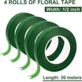 thumbnail image 2 of 4 Rollos de Cinta Floral YONGSHENG Verde Oscuro para Envolver Tallos de Ramo y Decoraciones, 2 of 4