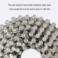 thumbnail image 4 of Stainless Steel Siding Nails - 1-1/4x0.09 Ring Shank 15 Degree Coils, 1200 Count Small Cap Coil Roofing Ring Shank Siding Nails for Cedar Siding and Fencing, Etc, 4 of 6