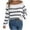 White, variant on Jgppe Fall Winter Women's off Shoulder Sweater Long Sleeve Knit Pullover Striped Warm Tops