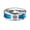 Blue-222, variant on Angel Number Rings for Men Women Couples Lucky Numerology 111 222 333 444 555 666 777 888 999 Stainless Steel Colorful 8MM Band Personalized Spiritual Jewelry Red-111 Size 9