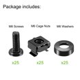 thumbnail image 2 of Unique Bargains M6x16mm Server Rack Cage Nuts Black 25Set Mounting Screws for Server Shelves, 2 of 4