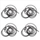 thumbnail image 1 of 4X Banda de Resistencia de Goma de Ejercicio de TuberÍA ElÁStico de Catapulta, Negro 2.5M, 1 of 4