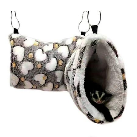 Onever Hamster Warm Passage Super Soft Plush Tunnel Nest Small Pet Hammock For Guinea Pig Squirrel Rat