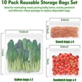 thumbnail image 2 of Bolsa de conservación de alimentos 10pcs - color plano transparente No. 6 2pcs + (No. 4 + No. 2) 4pcs Adepaton WMZL-1255-2, 2 of 7