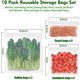 thumbnail image 2 of Paquete de 10 bolsas de almacenamiento reutilizables sin BPA 2 bolsas de galón reutilizables + 4 bolsas de sándwich reutilizables a prueba de fugas + 4 bolsas de aperitivos reutilizables gruesas bolsas de congelador bolsa de almuerzo a prueba de fugas comida carne fruta cereal (varios colores) Ormromra WMZL-1255-2, 2 of 7