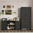 thumbnail image 4 of 71" Tall Pantry Storage Cabinet with Drawer and Adjustable Shelves, Freestanding Tall Kitchen Cupboard Storage Cabinet for Kitchen,Dining Room, Living Room, Black, 4 of 7