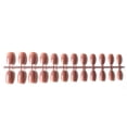 thumbnail image 1 of Vogacara 24 piezas de uñas postizas de ataúd resistentes a los arañazos de bailarina corta coloridas uñas acrílicas artificiales de color sólido DIY Juegos de manicura 5caqui Vogacara CE011412-05, 1 of 4