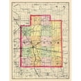 thumbnail image 3 of Walling 15x18 Black Modern Framed Museum Art Print Titled - Lapeer Michigan - Walling 1873, 3 of 5