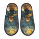 thumbnail image 1 of Fotbe Whimsical Starry Night Scene Pantuflas Peludas para Mujer con Estampado, Zapatillas de Peluche, Zapatos de Invierno para Casa, Uso Interior y Exterior-Large, 1 of 8