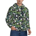 thumbnail image 2 of Naloa Fun Panda Playing With Bamboo Leaves Men's Casual Hooded Collar Drawstring Hoodies Pullover Sweatshirts Casual Long Sleeve Shirts-Medium, 2 of 7