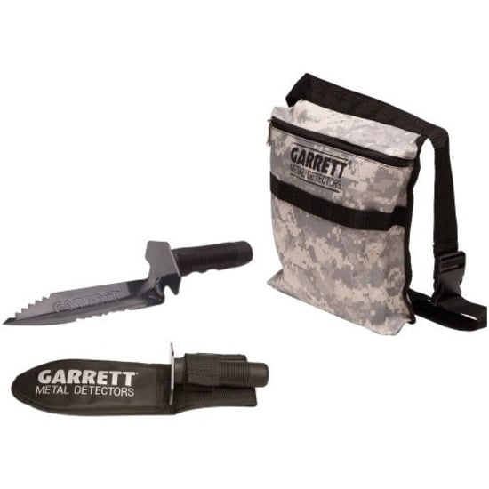 Garrett Edge Metal Detector Digger with Sheath Camo Finds Pouch Combo Kit New 