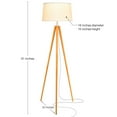 thumbnail image 3 of Brightech Emma Modern Home 60" Tall Standing LED Light Tripod Floor Lamp, Wood, 3 of 11