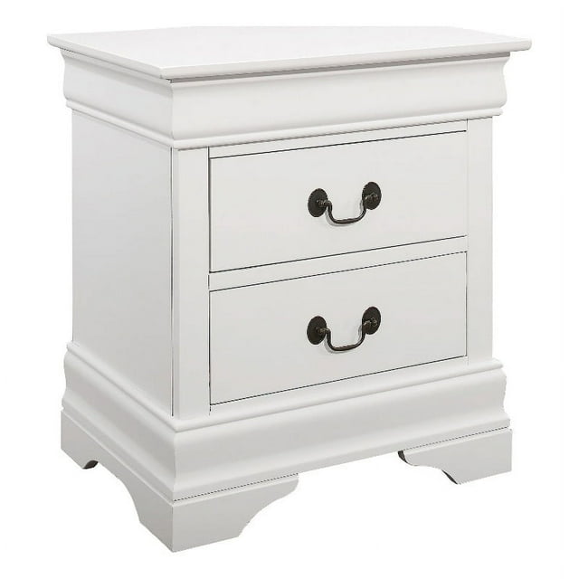 Coaster Louis Philippe Traditional 2-Drawer Wood Nightstand in White