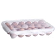 thumbnail image 4 of Inteprter Portahuevos TureClos Caja de bandeja de huevos para refrigerador con tapa Contenedor de almacenamiento de plástico apilable transparente Almacenamiento y organización del hogar 18 celdas Inteprter HA005023-02, 4 of 6