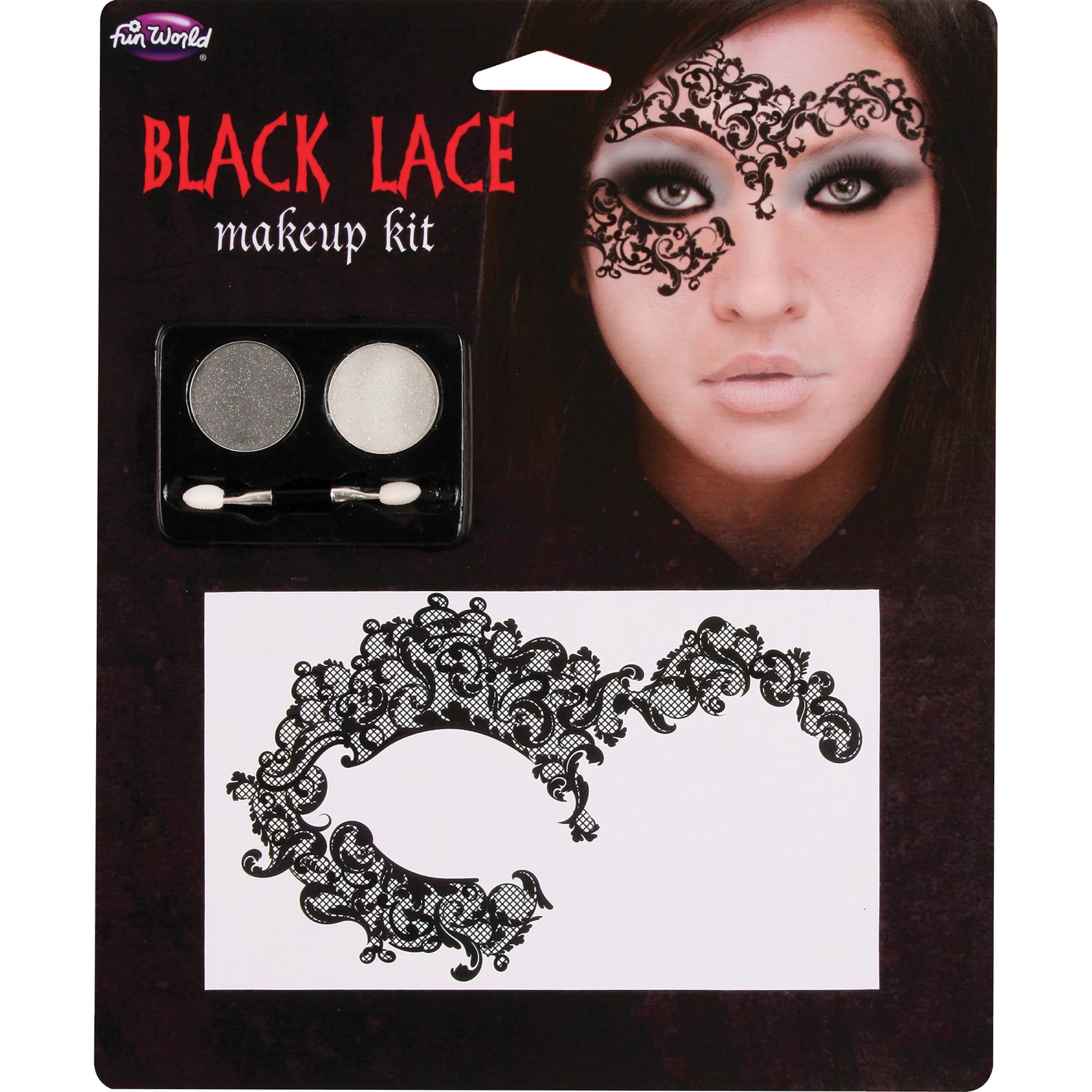 Black Lace Makeup Kit Adult Halloween Accessory
