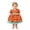 v#3696Orange3567, variant on Rggeeun Halloween Girls Casual Ruffle Dress & Bow Hairband Pleated Graphic Matching Sets Travel Party Stylish,Green,6-12 Months