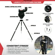 PowerNet Launch F-lite Baseball & Softball Pitching Machine, Adjustable Height and Angles, Variable Speed Up to 90 MPH, Batting Practice Ball Launcher (F-lite)