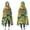 Green Cartoon Dinosaurs-2, variant on Wearable Blanket,Green Cartoon Dinosaurs Eggs Pattern Hooded Wearable Flannel Blanket for Adults & Teens,Winter Poncho Shawl Wrap Cape Cozy Anti-Pill,50"x60"