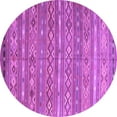 thumbnail image 1 of Ahgly Company Indoor Round Oriental Purple Traditional Area Rugs, 7' Round, 1 of 4