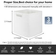thumbnail image 4 of Storage Cubes 11 Inch - 3 Pack, Cotton Rope Woven Baskets for Organizing, Square Storage Baskets for Shelves Organizer, Classroom, Kids Toy Bins, Closet, Baby Nursery-White, 4 of 14