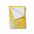 thumbnail image 2 of Abstract Soft Flannel Fleece Throw Blanket, Sunburst Spiral Circling Twisted Lines with Sunshine Summer Theme, Cozy Plush for Indoor and Outdoor Use, 70" x 90", Yellow and Earth Yellow, by Ambesonne, 2 of 6