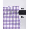 thumbnail image 6 of Purple Curtains 45 Inch Length, Sheer Curtains for Bedroom Living Room Window Country French Rustic Buffalo Plaid Modern Art Rod Pocket Drapes Kitchen Curtains Small Half Window 42"x45" 2 Panels, 6 of 6
